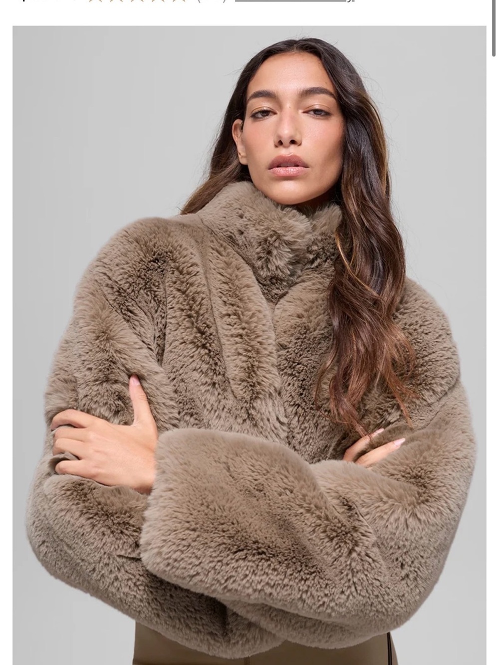 ALO faux fur allure jacket oat small